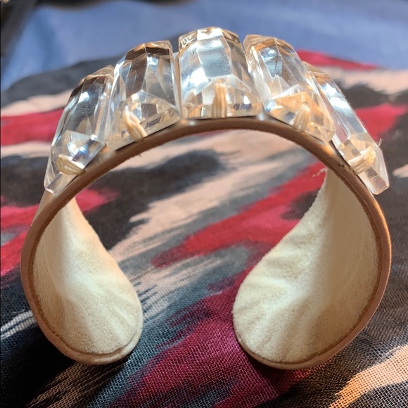 White bling cuff bracelet. - Picture 2 of 5